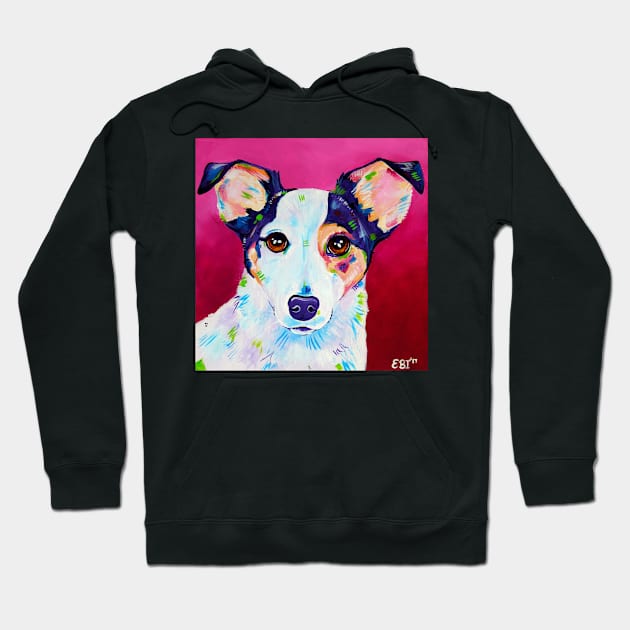 Fox terrier painting - Juno Hoodie by EveiArt